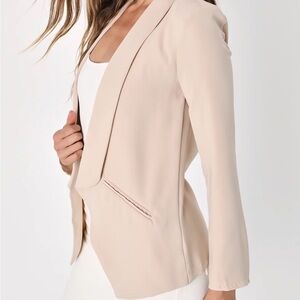 Lulus Miss Punctuality Taupe Lightweight Blazer